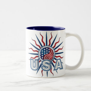 USA Sternexplosion Yin Yang Zweifarbige Tasse