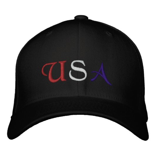 USA StickHat Bestickte Kappe (Vorderseite)