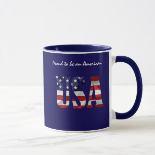 USA Stolz als Amerikaner anpassbar Tasse
