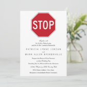 USA Stopp Sign Einladung (Stehend Vorderseite)