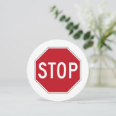 USA Stopp Sign Einladung (Stehend Vorderseite)