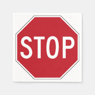 USA Stopp Sign Serviette