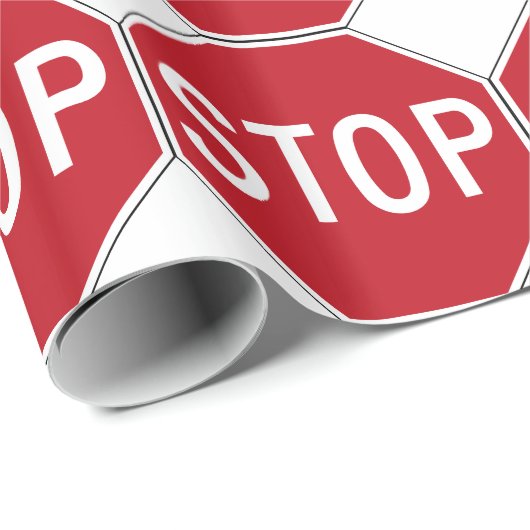 USA-Stoppschild Geschenkpapier (Rolleneckpunkt)