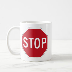 USA-Stoppschild Kaffeetasse