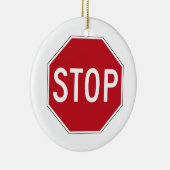 USA-Stoppschild Keramikornament (Rechts)