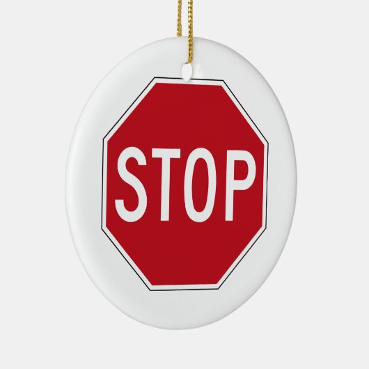 USA-Stoppschild Keramikornament (Rechts)