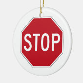 USA-Stoppschild Keramikornament (Links)