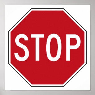 USA-Stoppschild Poster