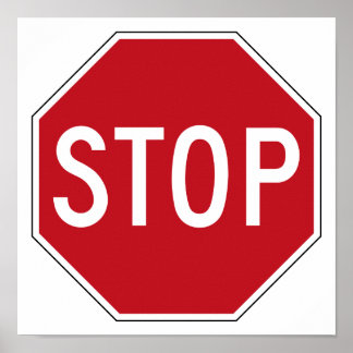 USA Stoppschild Poster