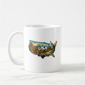 USA-Straßen-Trip Kaffeetasse (Links)
