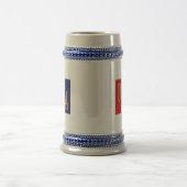 USA-Streifen-Dekor Bierglas (Mittel)