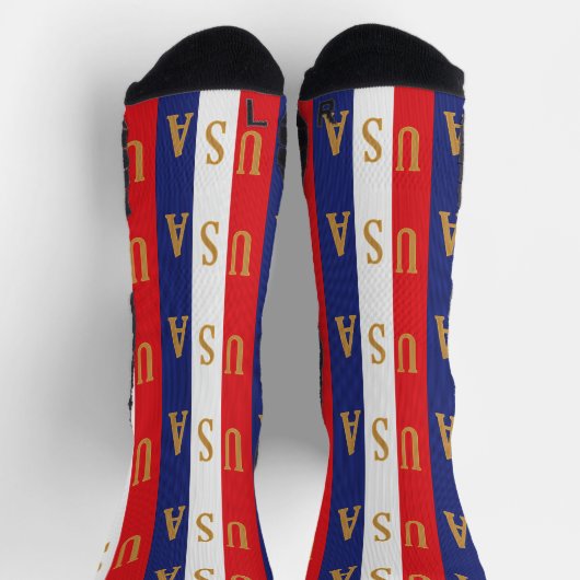 USA-Streifen-Dekor Socken (Oben)