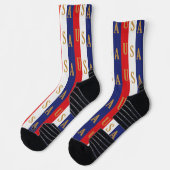USA-Streifen-Dekor Socken (Links)