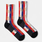 USA-Streifen-Dekor Socken (Rechts)