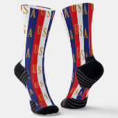 USA-Streifen-Dekor Socken (Gewinkelt)