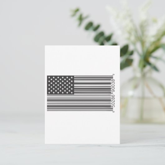 USA Strichcode Postkarte (Stehend Vorderseite)