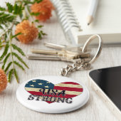 USA Strong Schlüsselanhänger (Seite)