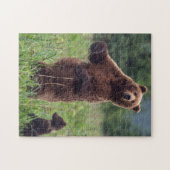 USA, Südost-Alaska, Brown Bear and cub Puzzle (Horizontal)