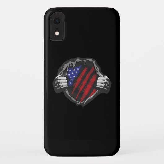 USA Superherd Costume Flag Case-Mate iPhone Hülle (Rückseite)