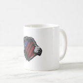 USA Superherd Costume Flag Kaffeetasse (VorderseiteRechts)