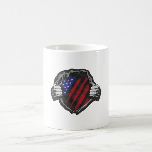 USA Superherd Costume Flag Kaffeetasse (Mittel)