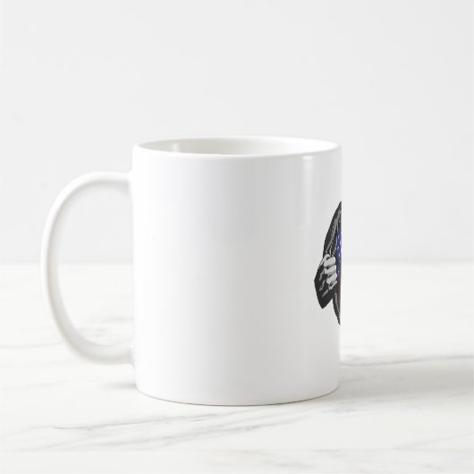 USA Superherd Costume Flag Kaffeetasse (Links)