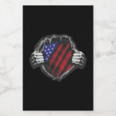 USA Superherd Costume Flag Lebensmitteletikett (Einzelnes Label)