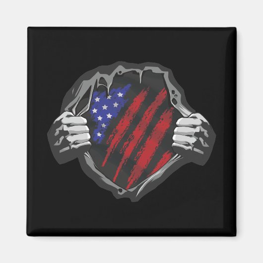 USA Superherd Costume Flag Magnet (Vorne)