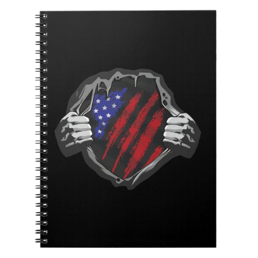 USA Superherd Costume Flag Notizblock (Vorderseite)