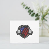 USA Superherd Costume Flag Postkarte (Stehend Vorderseite)
