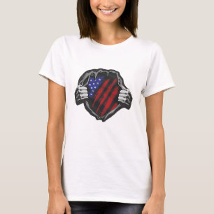 USA Superherd Costume Flag T-Shirt