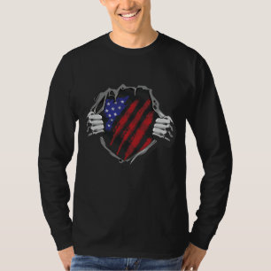 USA Superherd Costume Flag T-Shirt