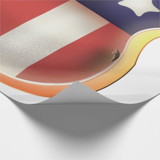 USA Superhero Vintag Shield. Geschenkpapier (Ecke)