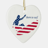 USA surfen amerikanischer Surfer Keramik Ornament (Rechts)