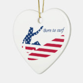 USA surfen amerikanischer Surfer Keramik Ornament (Links)