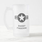 USA Sweet Freedom Black Mattglas Bierglas (Links)