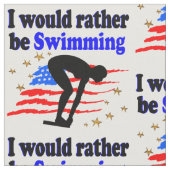 USA SWIMMER DESIGN ICH WÜRDE SEHR SCHWIMMEN STOFF (Nahaufnahme)