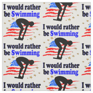 USA SWIMMER DESIGN ICH WÜRDE SEHR SCHWIMMEN STOFF