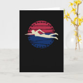 USA Swimmer Sport Athlete Karte (Gelbe Blume)