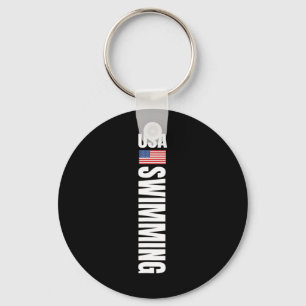 Usa Swimming Amerikanische Flagge Schwimm Sport Te Schlüsselanhänger