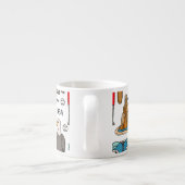 USA Symbole Vintag Nahtloses Muster Espressotasse (Rückseite)