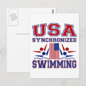 USA Synchronschwimmen Postkarte (Vorne/Hinten)
