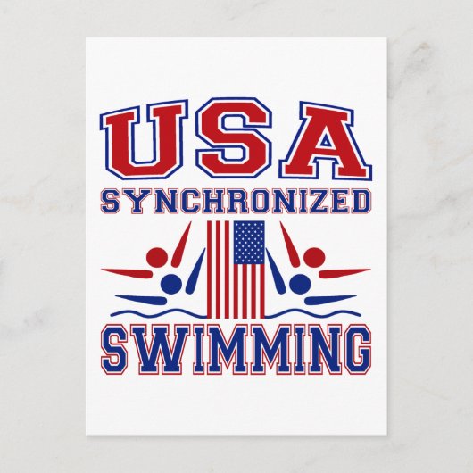 USA Synchronschwimmen Postkarte (Vorderseite)