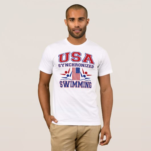 USA-Synchronschwimmen T-Shirt (Vorne ganz)