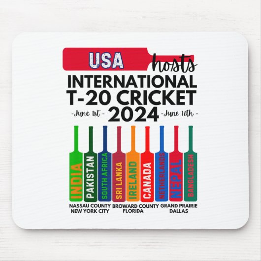 Usa T-20 International Cricket 2  Mousepad (Vorne)