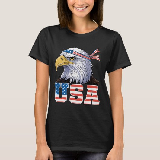 Usa T Shirt American Flag Men Women Kids Eagle Pat (Vorderseite)