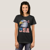Usa T Shirt American Flag Men Women Kids Eagle Pat (Vorne ganz)
