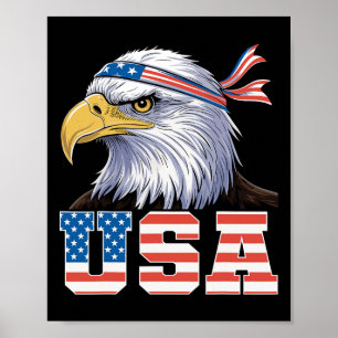 Usa T-Shirt Amerikanische Flagge Männer Frauen Kin Poster