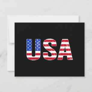USA T-Shirt Patriotische Amerikanische Flagge Männ Feiertagskarte