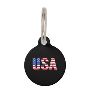 USA T-Shirt Patriotische Amerikanische Flagge Männ Haustiermarke